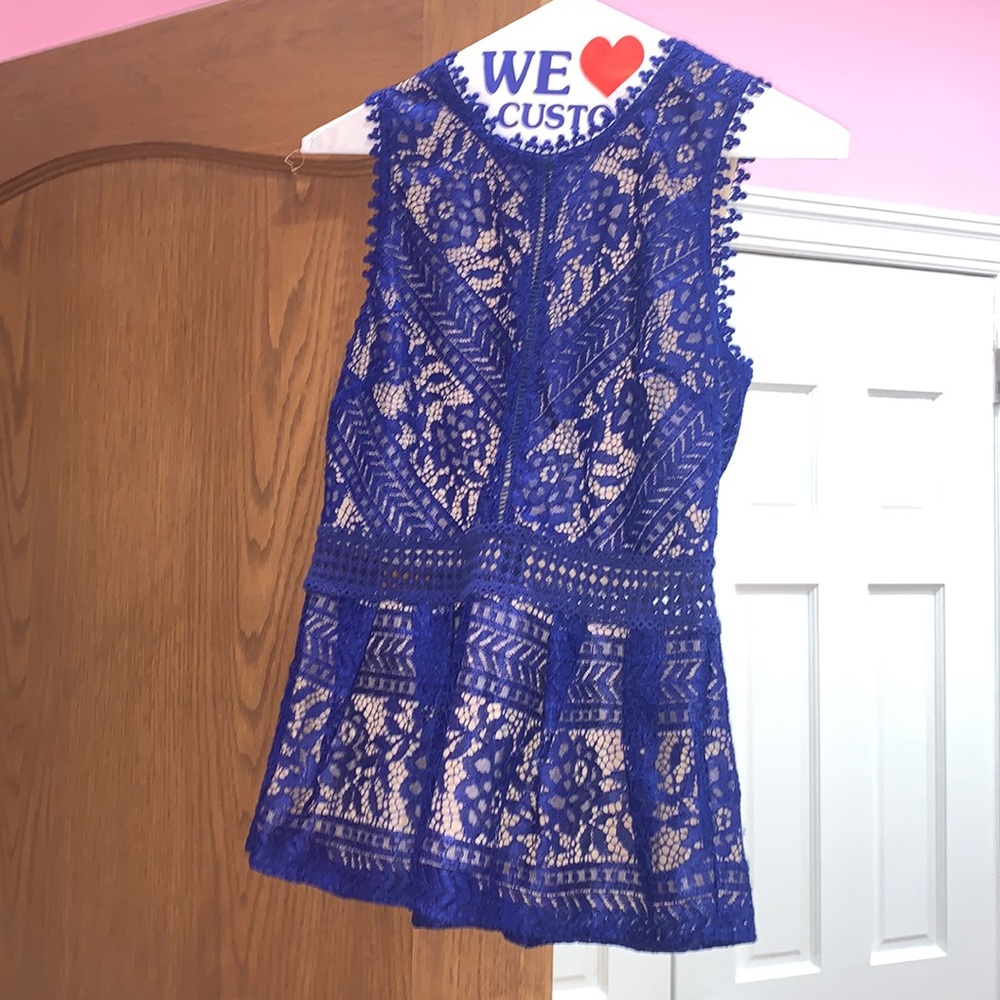 Peplum lace top